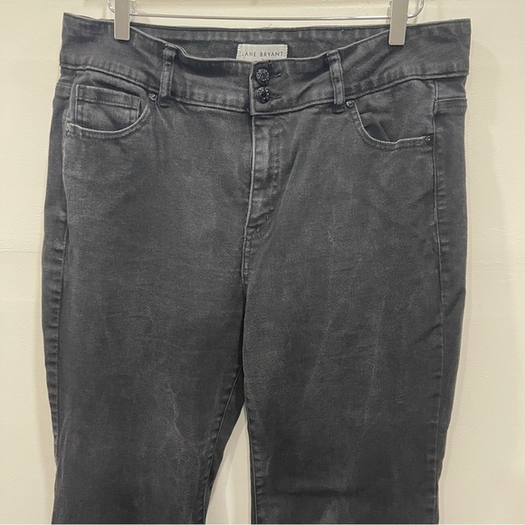 Lane Bryant Magic Waistband Tighter Tummy High Rise Boot Jeans Washed Black 18 - Picture 3 of 10